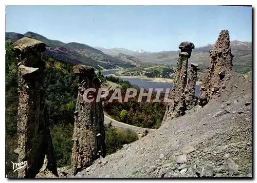 Moderne Karte Barrage de Serre Poncon Huates Alpes