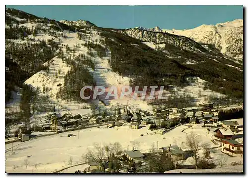 Moderne Karte Serre Chevalier Chantemerle Hautes Alpes Vue generale les Pistes