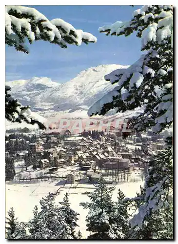 Moderne Karte Les Alpes en couleurs naturelles Villard de Lans Vue generale et le Col de l'Arc