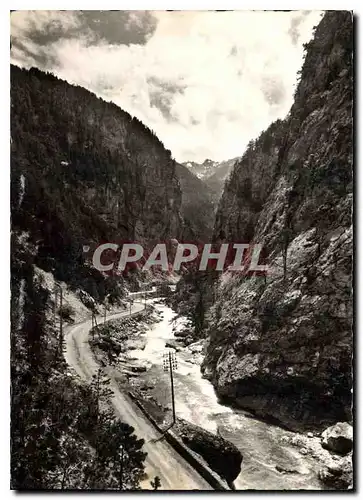 Moderne Karte Route des Grandes Alpes Vallee du Queyras Les Gorges du Guil les Croches