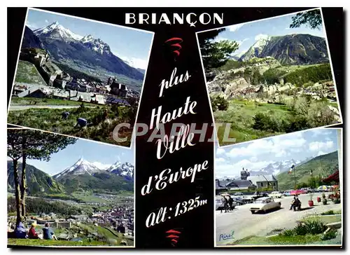 Moderne Karte Briancon plus Haute Ville d'Europe