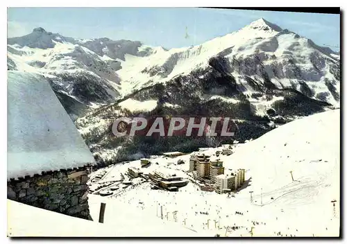 Moderne Karte Orcieres Merlette Vue generale et Massif des Autanes