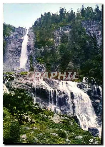 Moderne Karte Aulus les Bains Ariege Grande cascade d'Arse