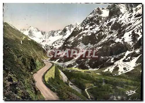 Moderne Karte Les Belles Alpes Francaises Les Grands Cols Route du Lautaret at Massif du Pelvoux