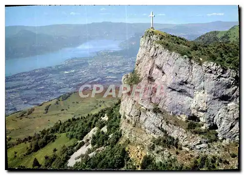 Cartes postales moderne Paysages de Savoie La Croix du Nivolet et le Lac du Bourget