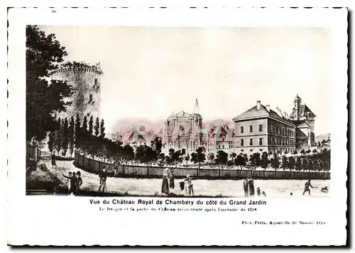 Cartes postales moderne Vue du Chateau Royal de Chambery du cote du Grand Jardin