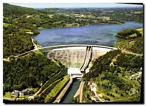 Moderne Karte Le Barrage de Bort Correze et sa retenue