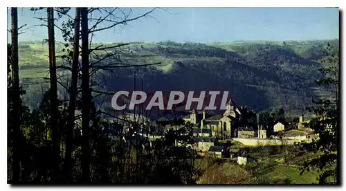 Moderne Karte Aubazine Correze L'abbaye fondee en 1135 vue d'ensemble