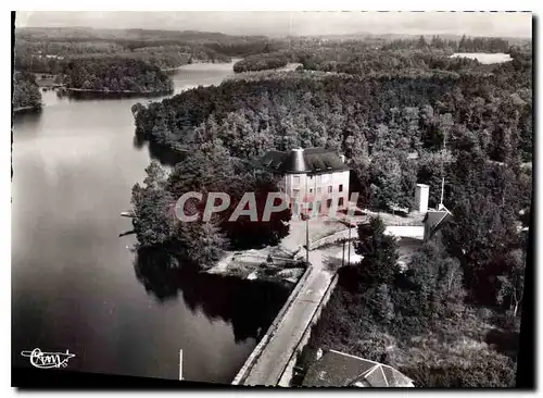 Moderne Karte Clergoux Correze Vue aerienne l'Etang du Prevot