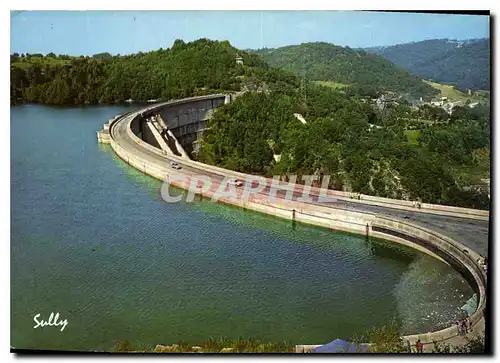 Moderne Karte Bort les Orgues Correze Le barrage vu de la rive droite