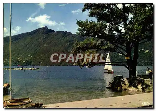 Cartes postales moderne Aix les Bains Savoie Lac du Bourget et Panorama sur la Dent du Chat