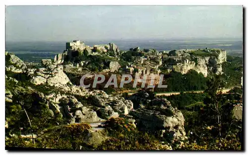 Moderne Karte Reflets de Provence les Baux de Provence Vue generale du rocher au milleu du Val d'Enter