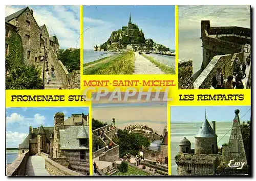 Moderne Karte Le Mont Saint Michel Manche Merveille de l'Occident