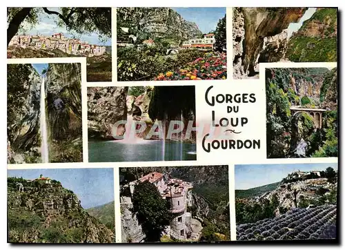 Moderne Karte Gorges du Loup Gourdon