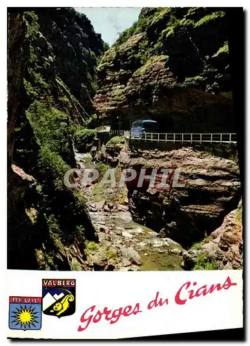 Cartes postales moderne Gorges du Cians La route de Touet sur Var a Beuil Valberg traversant la petite Clue