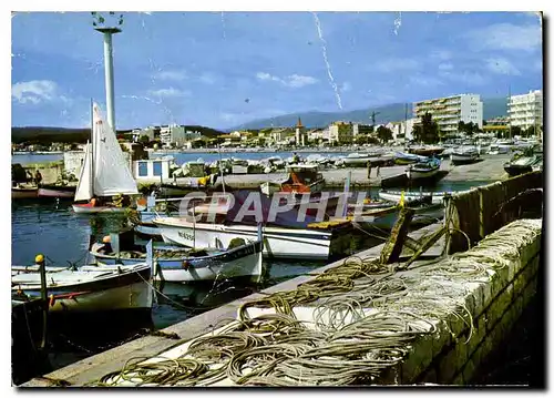 Moderne Karte Cote d'Azur le Cros de Cagnes Un coin du Port Abri Bateaux de peche