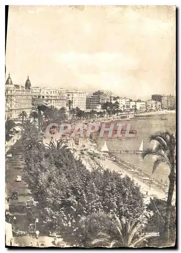 Cartes postales moderne Cannes Les Grands Hotel la Croisette et la Plage