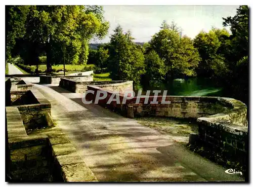 Moderne Karte Moutier d'Ahun Creuse Le pont romain