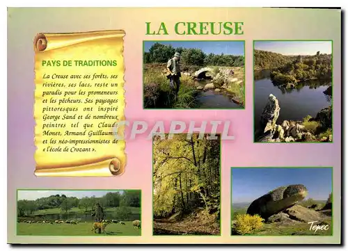 Moderne Karte La Creuse Pays de traditions