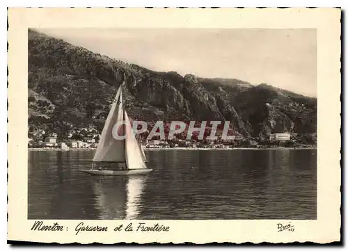 Cartes postales moderne Menton Garavan et la Frontiere Bateau