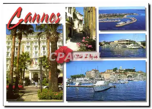 Moderne Karte Cote d'Azur Cannes Alpes Maritimes