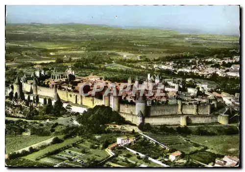 Cartes postales moderne Carcassonne vue aerienne de la Cite