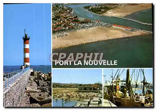 Cartes postales moderne Port la Nouvelle la Jetee vue generale la Plage le Port de peche