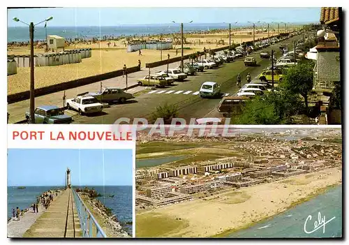 Cartes postales moderne Port la Nouvelle Front de Mer la jetee vue generale