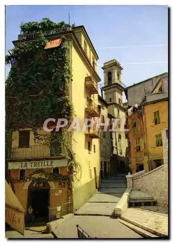 Cartes postales moderne Nice Un Coin de la vieille Ville la rue Saint Augustin et le clocher de l'eglise Saint Augustin