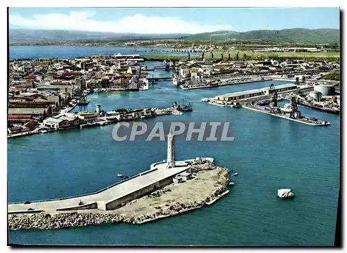 Cartes postales moderne En Survolant l'Herault Sete Herault vue aerienne