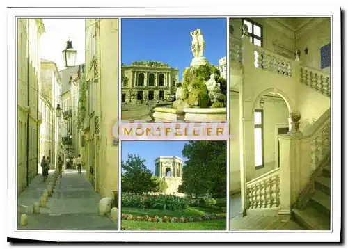 Moderne Karte Capitale du Languedoc Montpellier