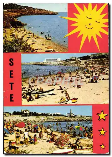 Cartes postales moderne Sete Herault une ile Singuliere les tres belles plages de la Corniche