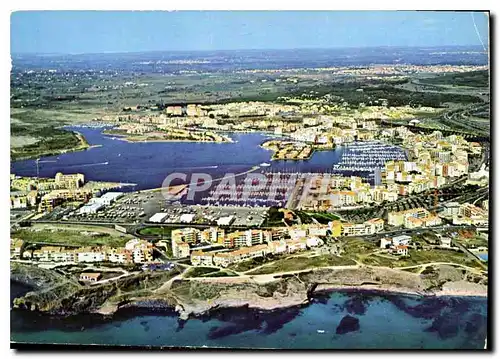 Moderne Karte Le Languedoc le cap d'Agde vue aerienne