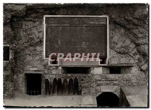 Moderne Karte Verdun Fort de Douaumont Plaque commemorative