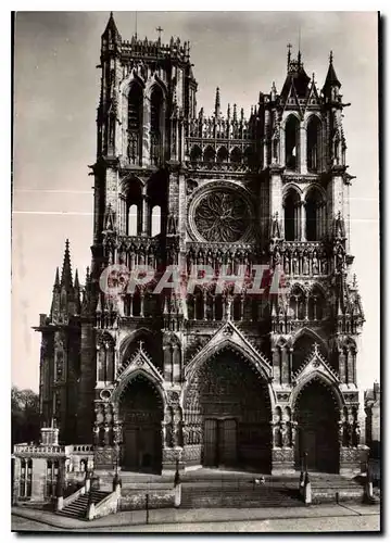 Cartes postales moderne Amiens Somme cathedrale Notre Dame XIII S Facade occidentale