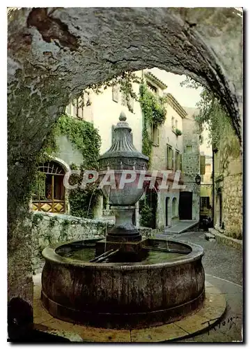 Cartes postales moderne La Cote d'Azur inoubliable Saint Paul de vence la fontaine