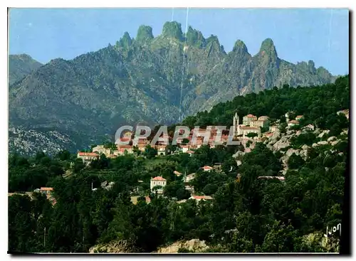 Cartes postales moderne La Corse oasis de Beaute Zonza Corse vue generale et aiguilles de Bavella