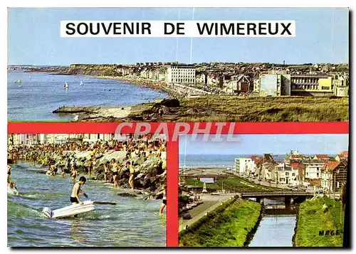 Cartes postales moderne Wimereux Pas de Calais vue generale la Plage les deux Ponts Station Climatique et Balneare