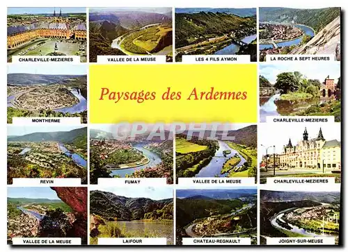 Moderne Karte Couleurs et Lumiere de France Paysages des Ardennes Vu du Ciei par Alain Perceval