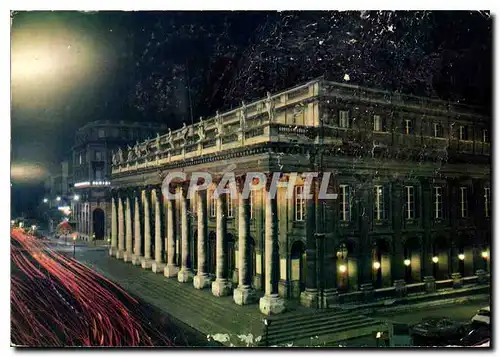 Moderne Karte Bordeaux Colonnade du Grand Theatre la nuit