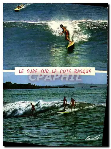 Cartes postales moderne Surfing sur la Cote Basque Francaise