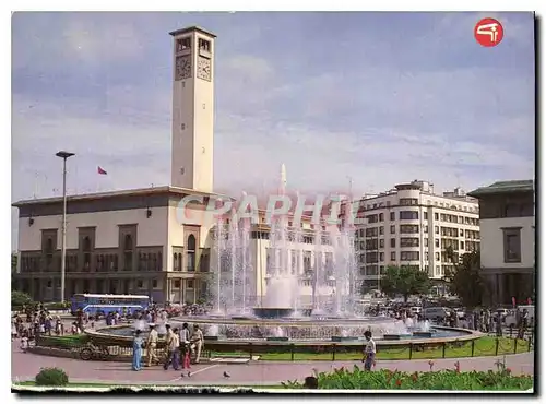 Cartes postales moderne Casablanca Fontaine lumineuse et Musicale Place des Nations Unies