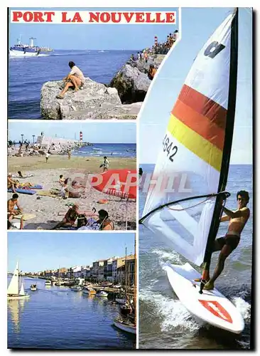 Cartes postales moderne Port la Nouvelle La plage le port