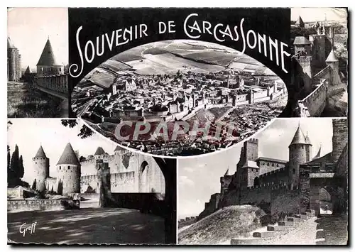 Moderne Karte Souvenir de Carcasonne