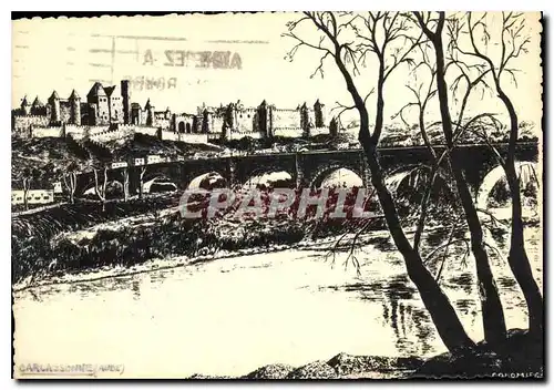 Cartes postales moderne Cite de Carcassonne Vue generale l'Aude et le Pont Vieux