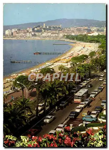 Cartes postales moderne La Cote d'Azur Cannes La Croisette et le Suquet