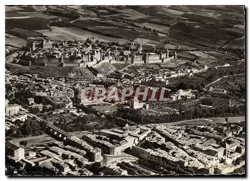 Cartes postales moderne En Languedoc Carcassonne Aude Vue aerienne l'Ensemble de la Ville et de la Cite Pont Neuf sur l'