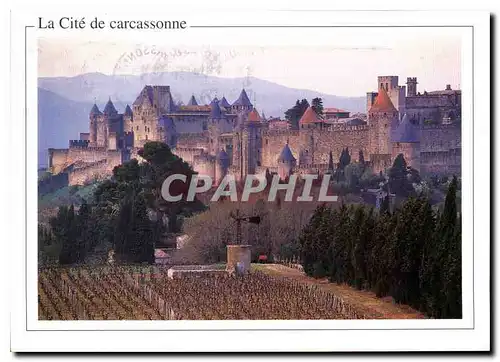 Cartes postales moderne Cite de Carcassonne Aude France Vue generale des ramparts