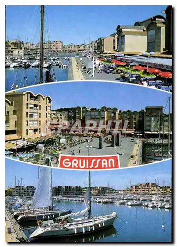 Cartes postales moderne Gruissan Port Aude Flanerie le long quais