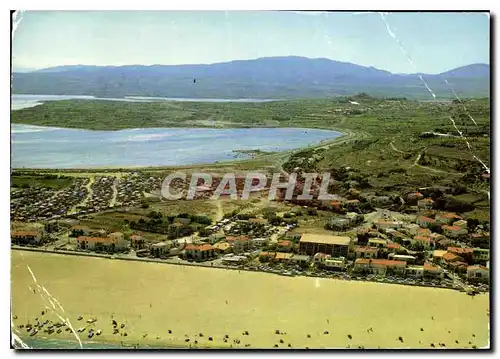 Moderne Karte Leucate plage Aude Vue aerienne